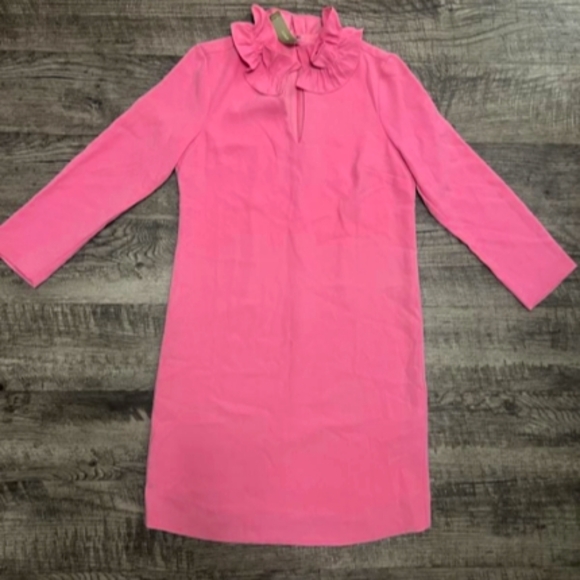Pink Ruffled J Crew Dress - Picture 1 of 5